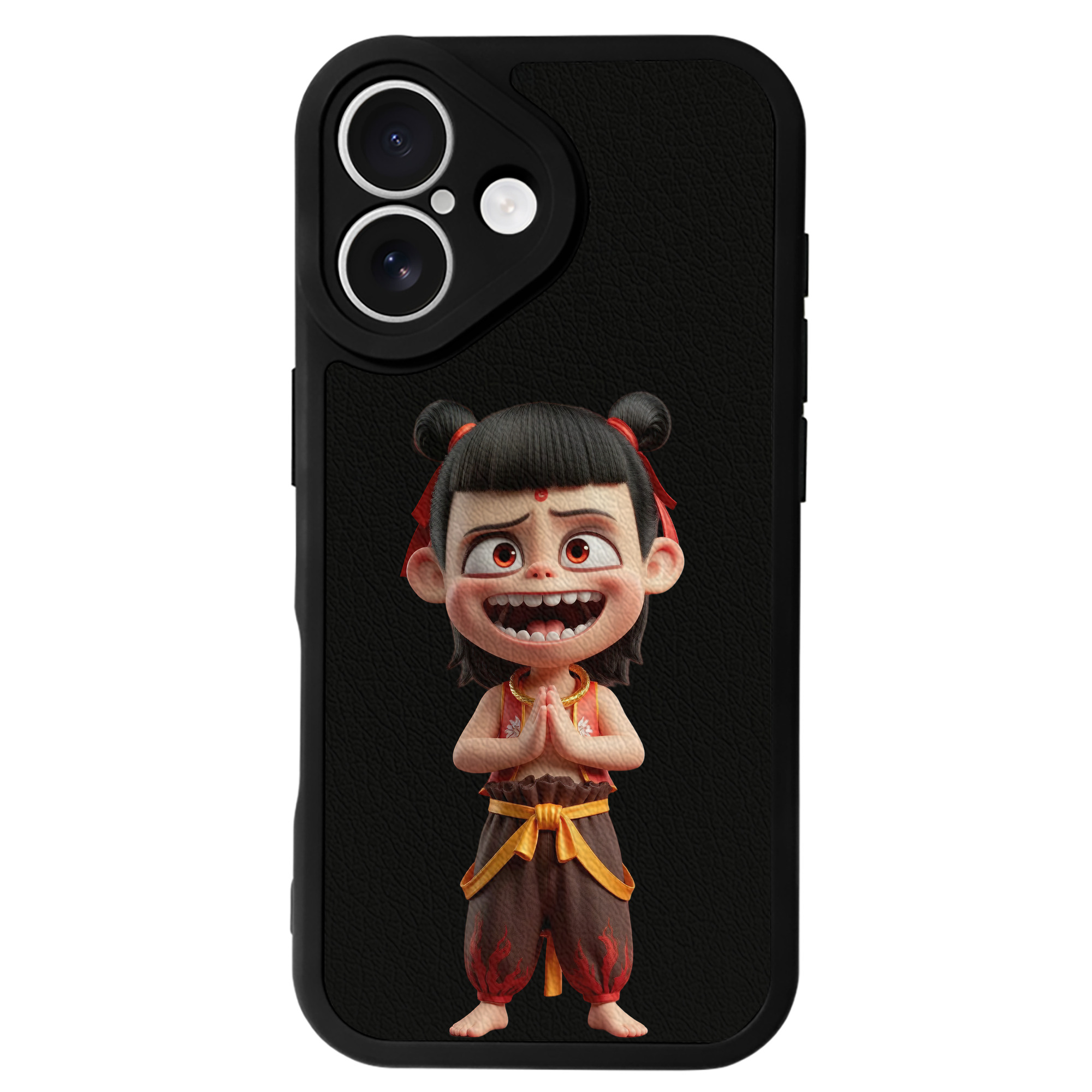 （画像用） Ne Zha 2 ナタ 魔童の大暴れ 【iPhone 16シリーズ対応】シリコンスマホケース（レザー調） 材質：シリコン